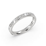 Flush Set Spaced Marquise Diamond Wedding Ring