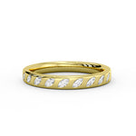Flush Set Spaced Marquise Diamond Wedding Ring