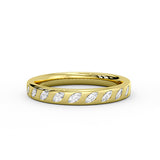 Flush Set Spaced Marquise Diamond Wedding Ring