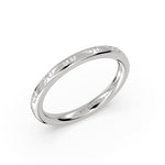 Flush Set Spaced Diamond Duos Wedding Ring