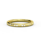 Flush Set Spaced Diamond Duos Wedding Ring