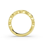Flush Set Marquise Diamond Wedding Ring with Thick Band