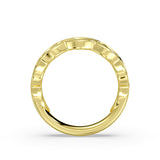 Flush Set Marquise Diamond Wedding Ring with Thick Band