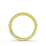 Diamond Bead Wedding Ring - 0.17 CT