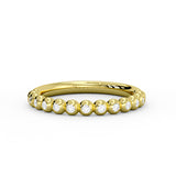 Diamond Bead Wedding Ring - 0.17 CT