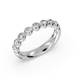 Diamond Bead Wedding Ring - 0.46 CT