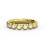 Diamond Bead Wedding Ring - 0.46 CT