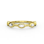 Flush Set Spaced Marquise Diamond Wedding Ring