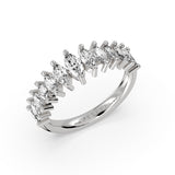 Graduating Marquise Diamond Wedding Ring