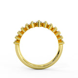 Graduating Marquise Diamond Wedding Ring