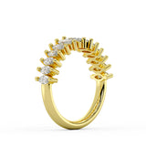Graduating Marquise Diamond Wedding Ring