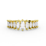 Graduating Marquise Diamond Wedding Ring