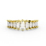 Graduating Marquise Diamond Wedding Ring