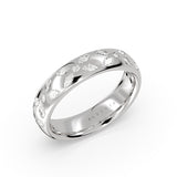 Tulira Floral Flush Set Diamond Wedding Ring