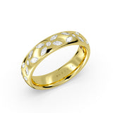 Tulira Floral Flush Set Diamond Wedding Ring