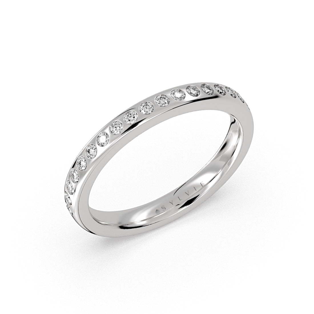 Flush Set Diamond Wedding Ring