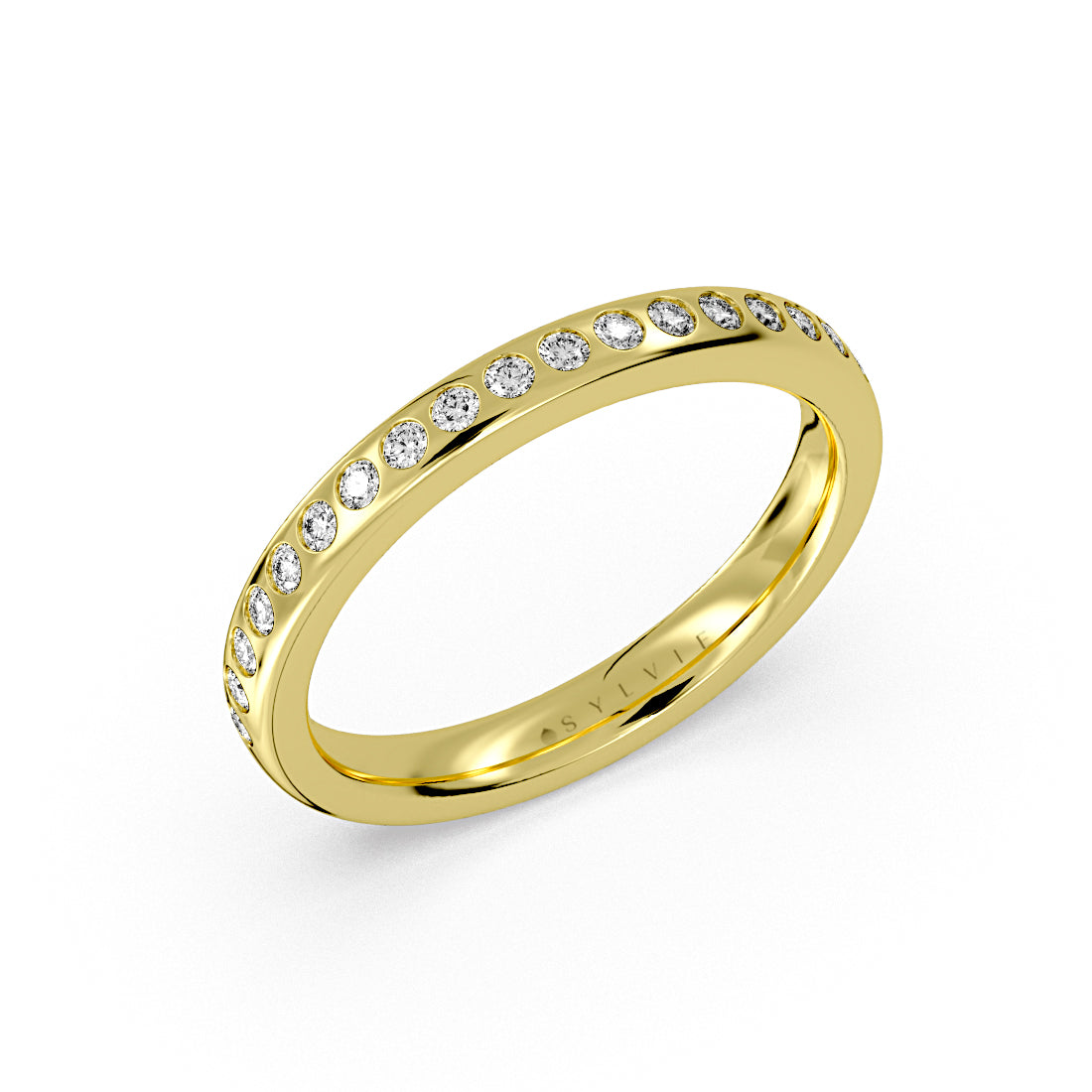 Flush Set Diamond Wedding Ring