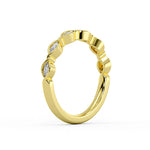 Twisted Bezel Marquise Diamond Wedding Ring
