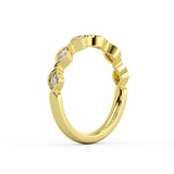 Twisted Bezel Marquise Diamond Wedding Ring