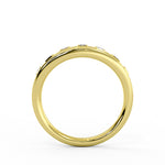 Flush Set Graduating Baguette Diamond Wedding Ring