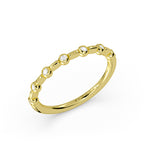 Spaced Diamond Bead Wedding Ring