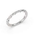Flush Set Spaced Diamond Wedding Ring