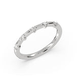 Flush Set Spaced Diamond Wedding Ring