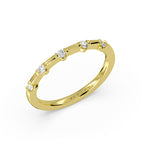 Flush Set Spaced Diamond Wedding Ring