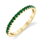 Classic Emerald Wedding Band