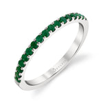 Classic Emerald Wedding Band