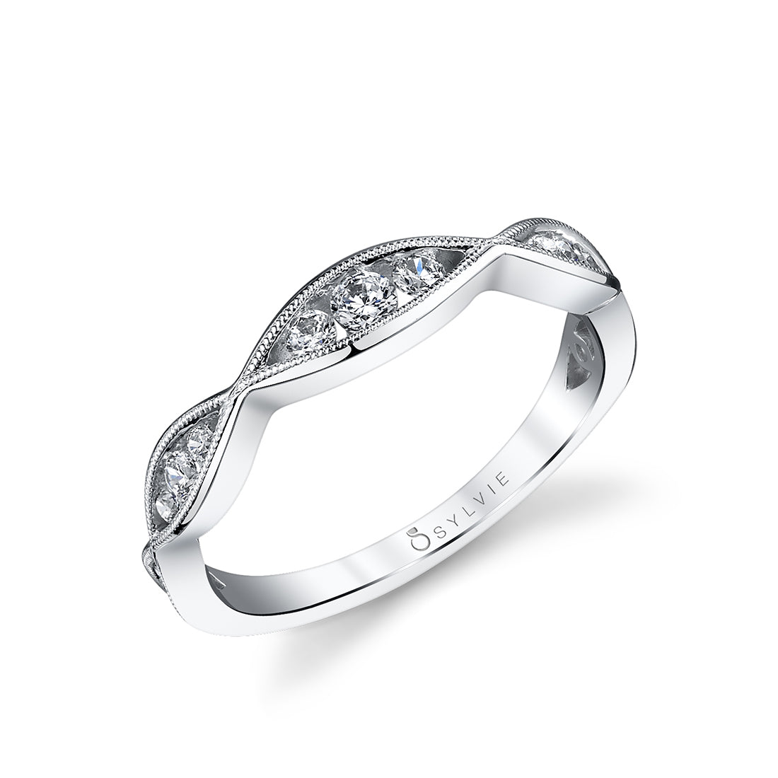 Vintage Inspired Wedding Band - Bernadette