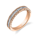 Modern Baguette Wedding Band - Charlize