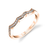Curved Diamond Wedding Band
