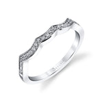 Curved Diamond Wedding Band