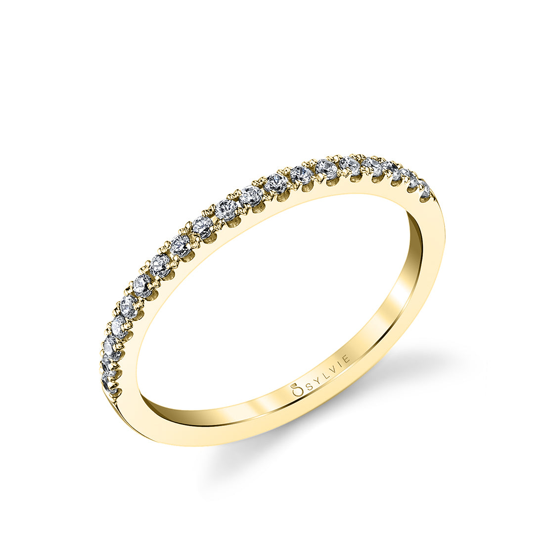Classic Round Brilliant Diamond Wedding Band - Anita
