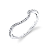 Classic Curved Diamond Wedding Band - Grace