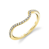 Classic Curved Diamond Wedding Band - Grace
