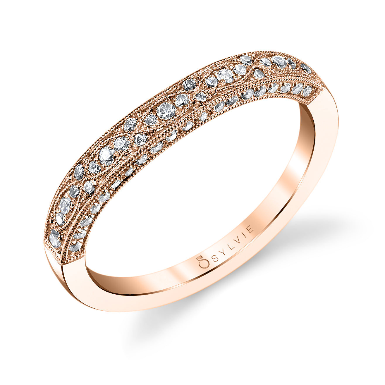 Vintage Inspired Wedding Band - Barbara