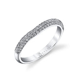 Three Row Pave Wedding Band - Naomie