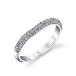 Three Row Pave Wedding Band - Naomie