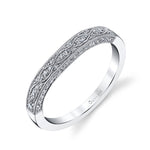 Vintage Inspired Diamond Wedding Band - Destine