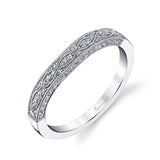 Vintage Inspired Diamond Wedding Band - Destine