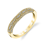 Vintage Inspired Diamond Wedding Band - Destine