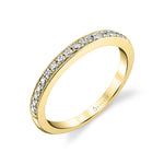 Classic Diamond Wedding Band with Milgrain Detail - Francesca