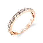 Classic Diamond Wedding Band with Milgrain Detail - Francesca