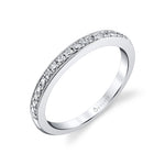 Classic Diamond Wedding Band with Milgrain Detail - Francesca
