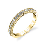Hand Engraved Vintage Wedding Band - Envie