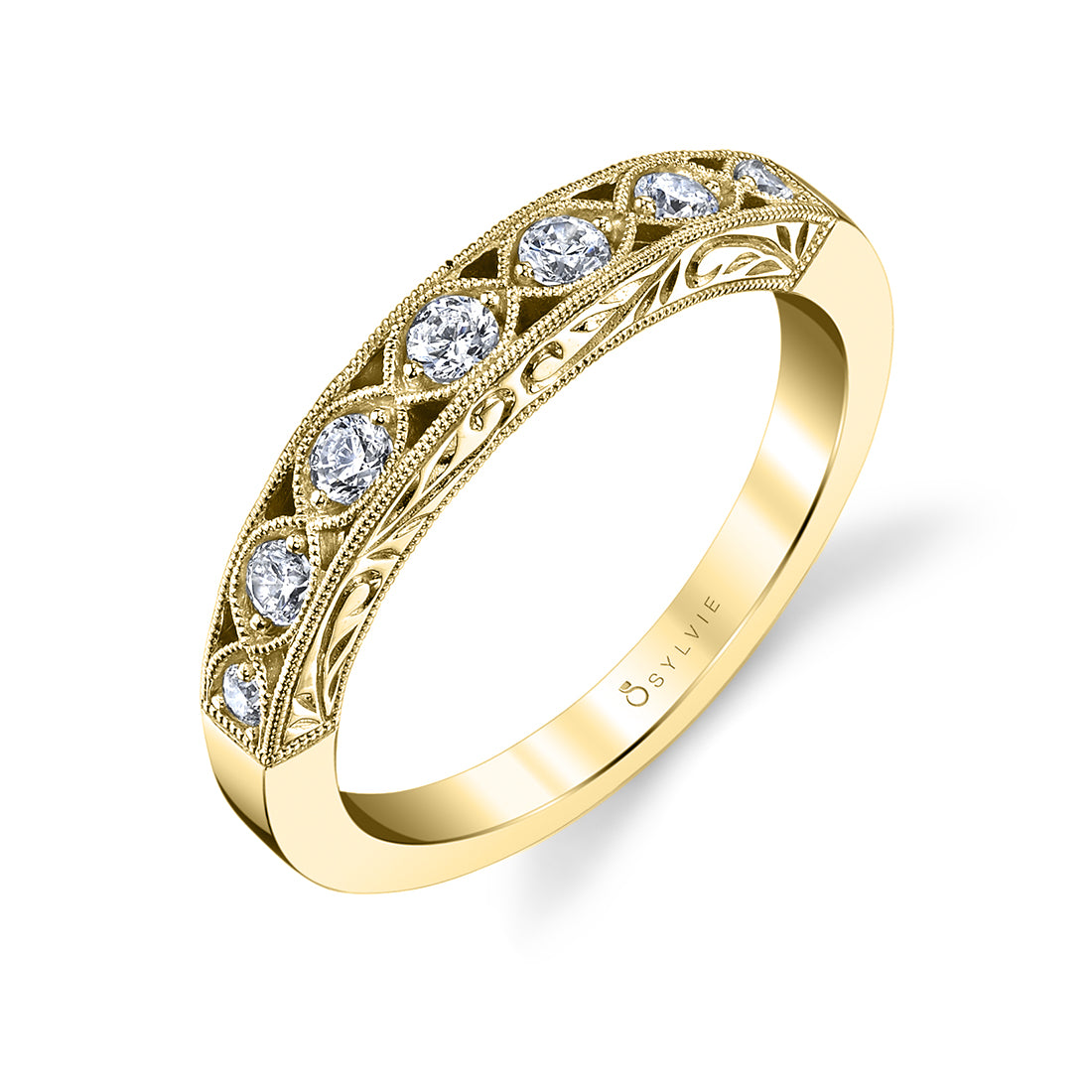 Vintage Inspired Engraved Wedding Band