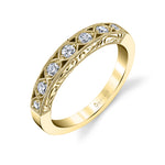 Vintage Inspired Engraved Wedding Band