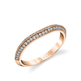 Micro Pave Modern Vintage Wedding Band - Tamie